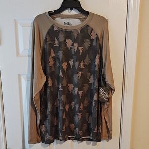 Racks & Reels Tree camo moisture wicking UPF 50 hunting fishing active shirt